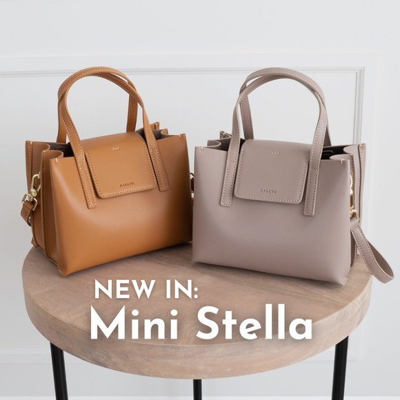 😍 Stella Mini Satchel Bag - Genuine Leather - Burnt Caramel - Picture 5 of 15